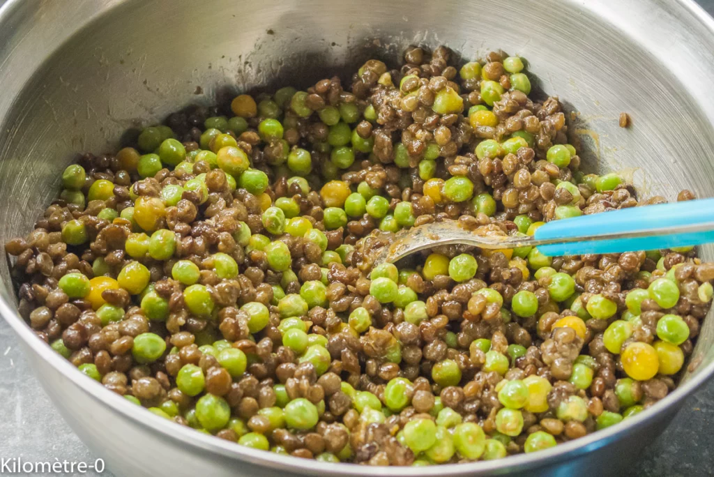Burger aux lentilles et petits pois - Étape 4