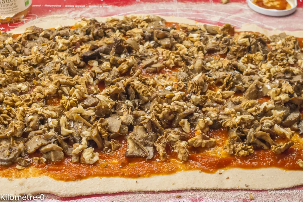 Pizza roulée aux cèpes - Étape 4
