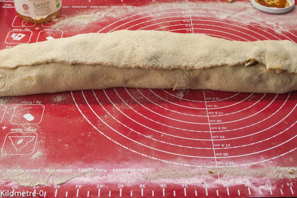 Pizza roulée aux champignons et au fromage - Étape 4