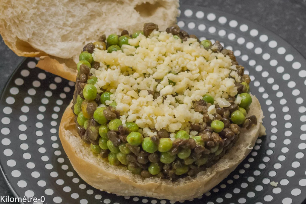 Burger aux lentilles et petits pois - Étape 8