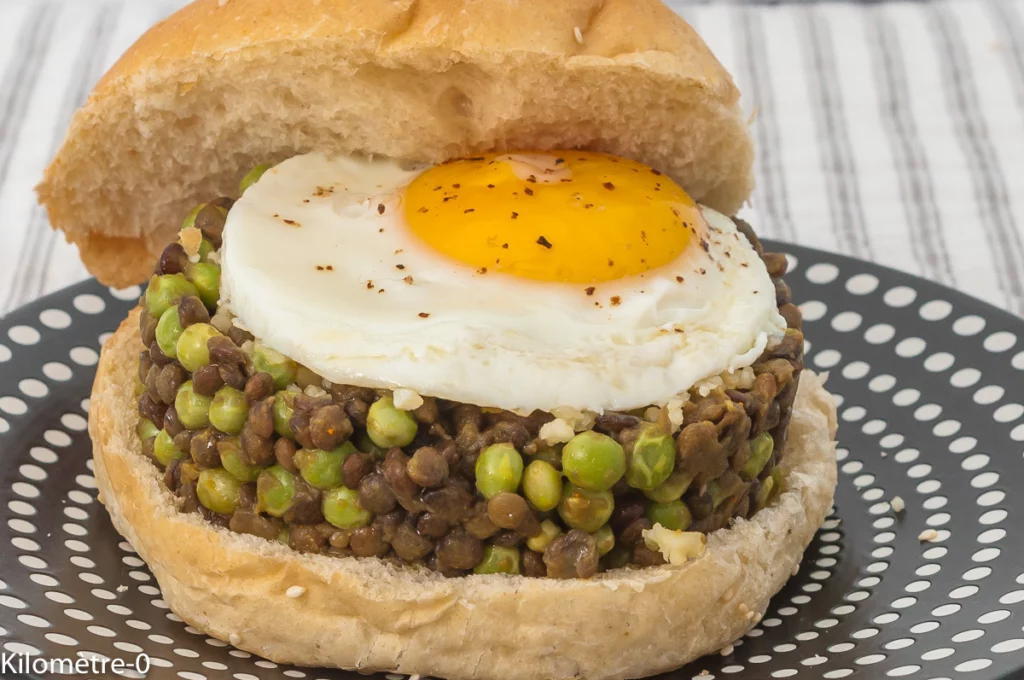 Burger aux lentilles et petits pois - Étape 10