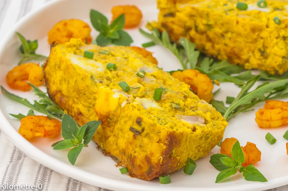 Photo de recette de terrine, poisson, lotte, crevettes, courgettes, facile, Kilomètre-0, blog de cuisine réalisée à partir de produits de saison et issus de circuits courts