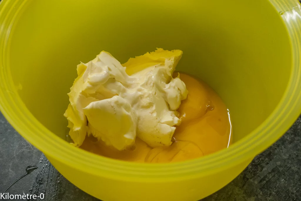 Gâteau moelleux aux framboises - Étape 1