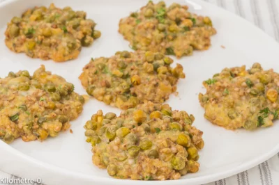 Photo de recette de galette, croquettes, sarrasin, petits pois, emmental, fromage, croquettes, bio, végétarien,  Kilomètre-0, blog de cuisine réalisée à partir de produits de saison et issus de circuits courts