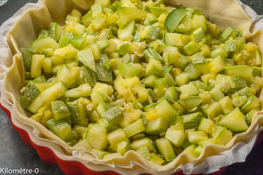 Tarte petits pois, courgettes et fêta - Étape 6