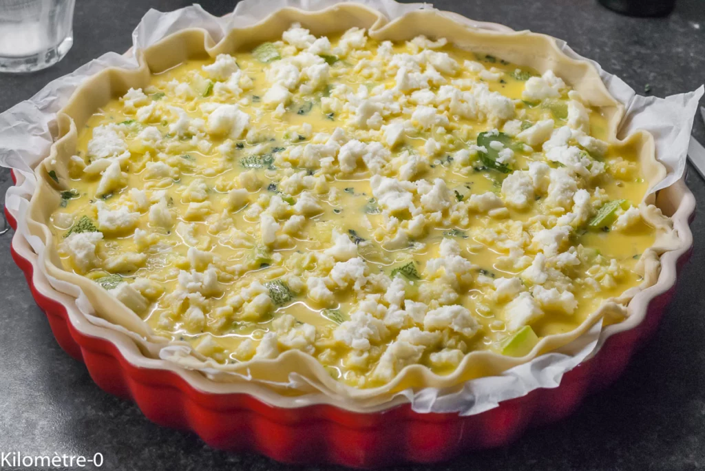 Tarte petits pois, courgettes et fêta - Étape 7