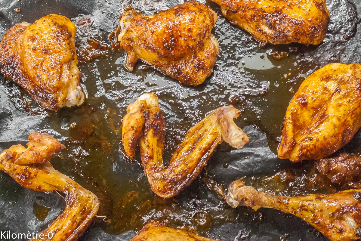 Photo de recette de poulet, marinade, mariné, paprika, facile, grillade, été, viande, volailles,  Kilomètre-0, blog de cuisine réalisée à partir de produits de saison et issus de circuits courts