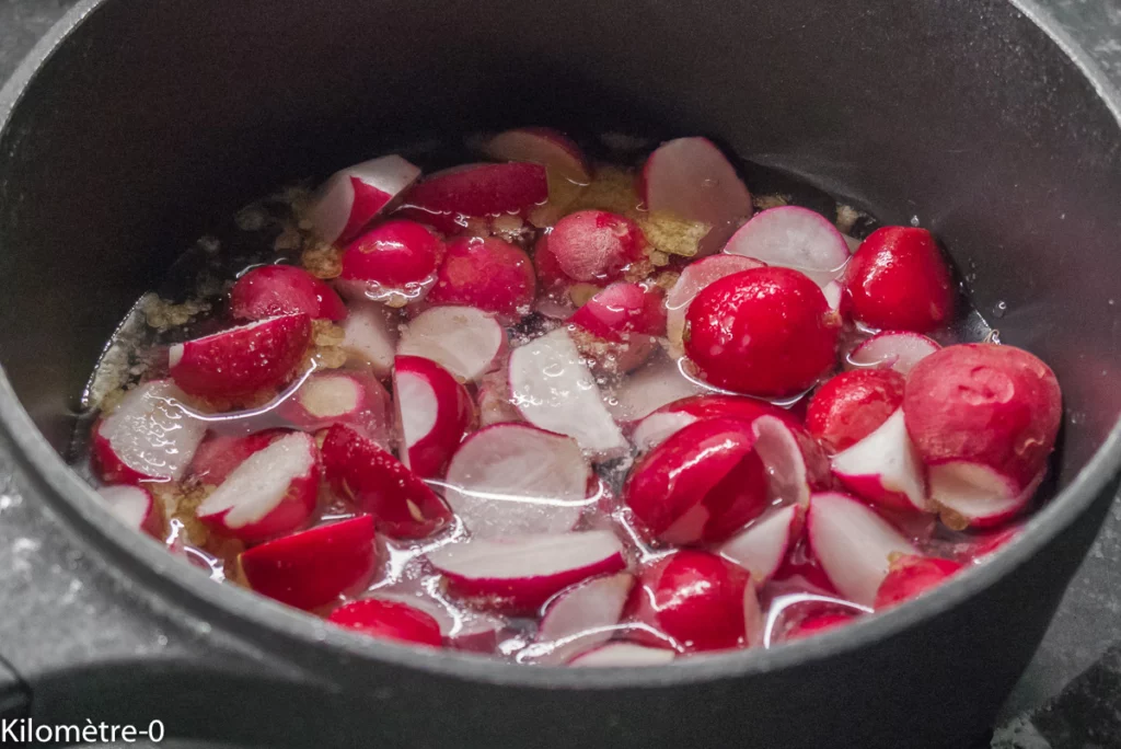 Petit épeautre aux radis glacés - Étape 6