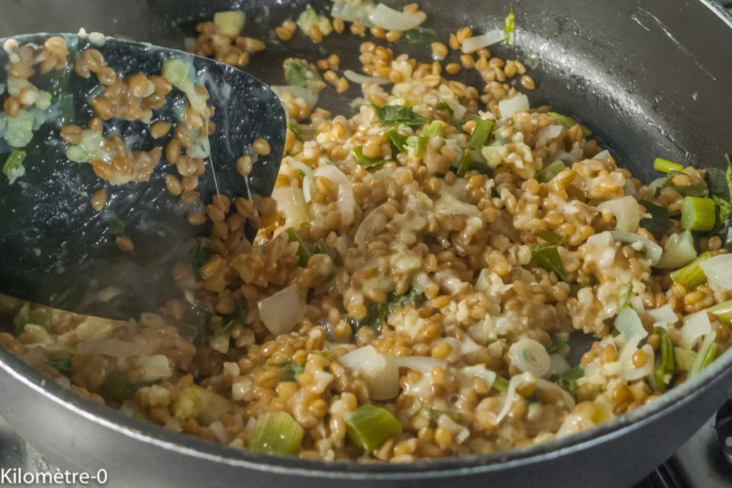 Petit épeautre aux radis glacés - Étape 14