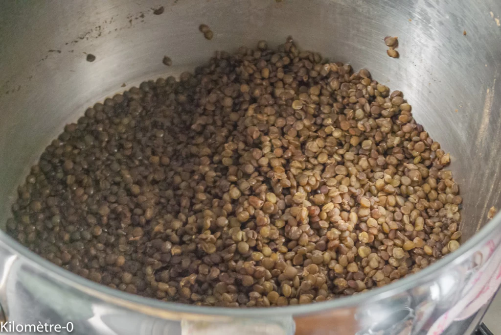 Salade de lentilles estivale - Étape 1