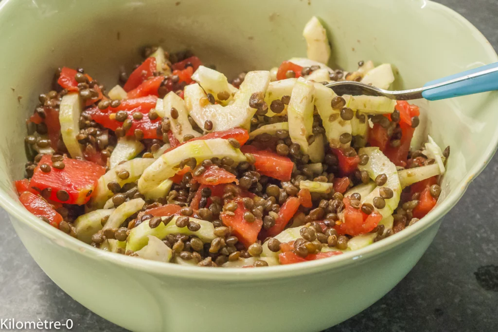 Salade de lentilles estivale - Étape 6