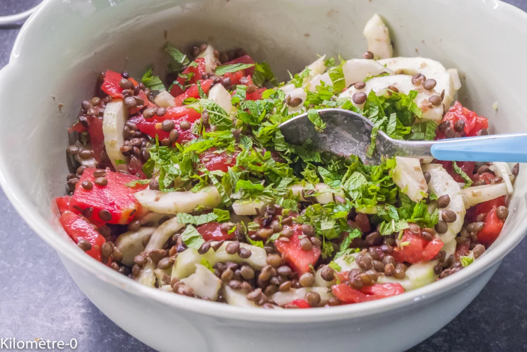 Salade de lentilles estivale - Étape 7
