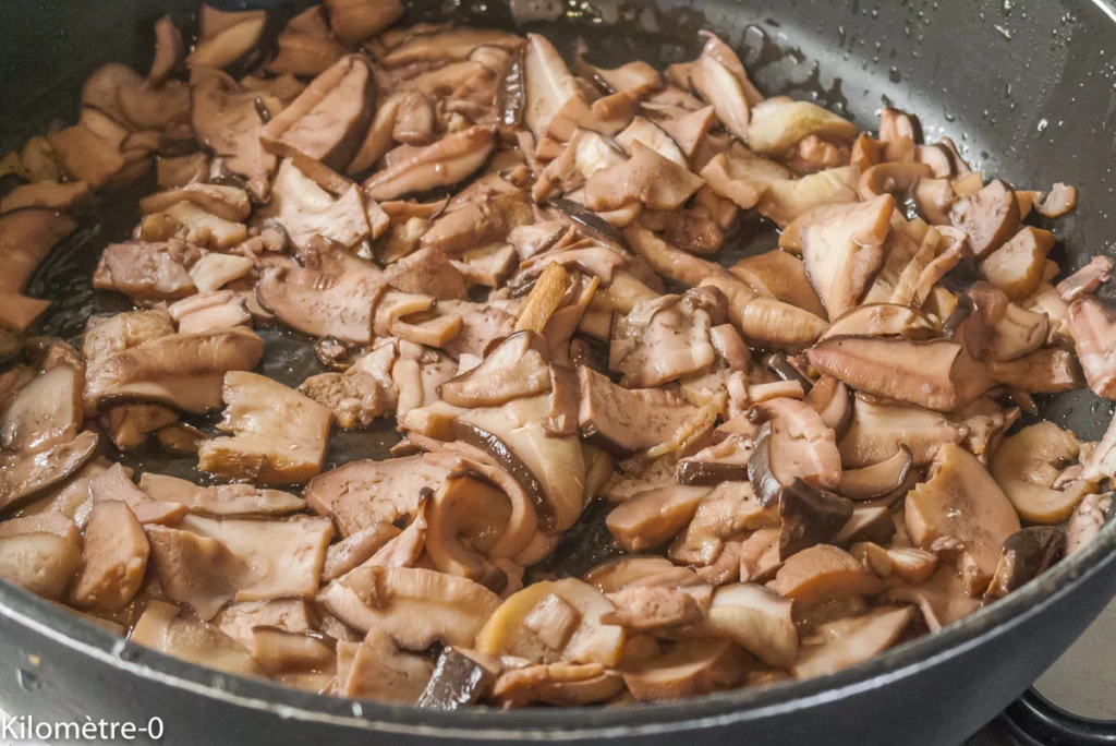 Tarte aubergines, cèpes et parmesan - Étape 1