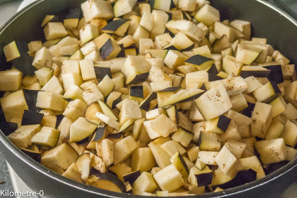 Tarte aubergines, cèpes et parmesan - Étape 3