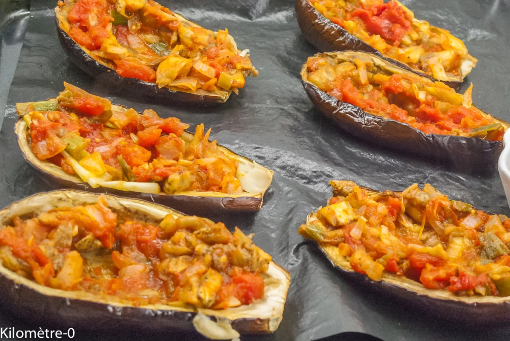 Aubergines farcies aux œufs - Étape 7
