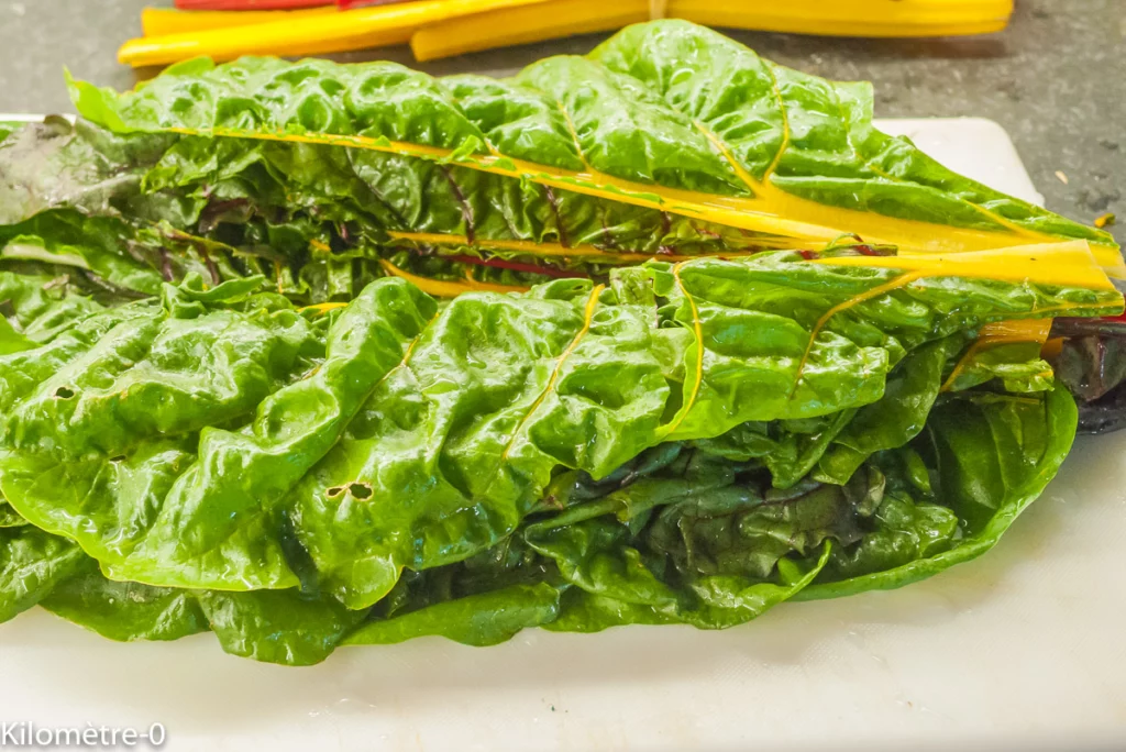 Carrés de cake aux blettes et fromage - Étape 1