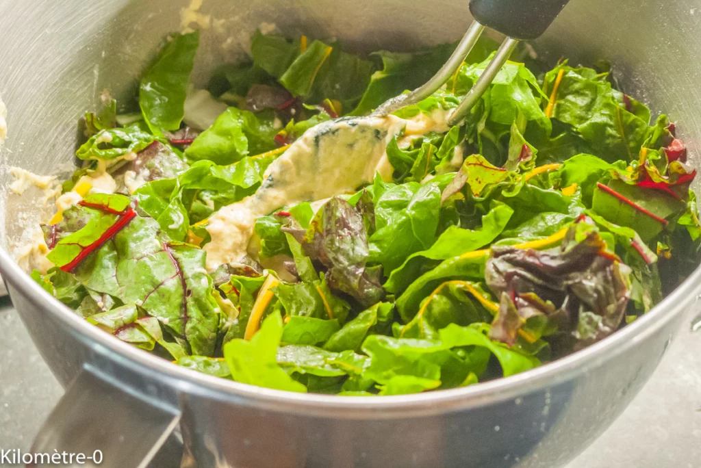 Carrés de cake aux blettes et fromage - Étape 4