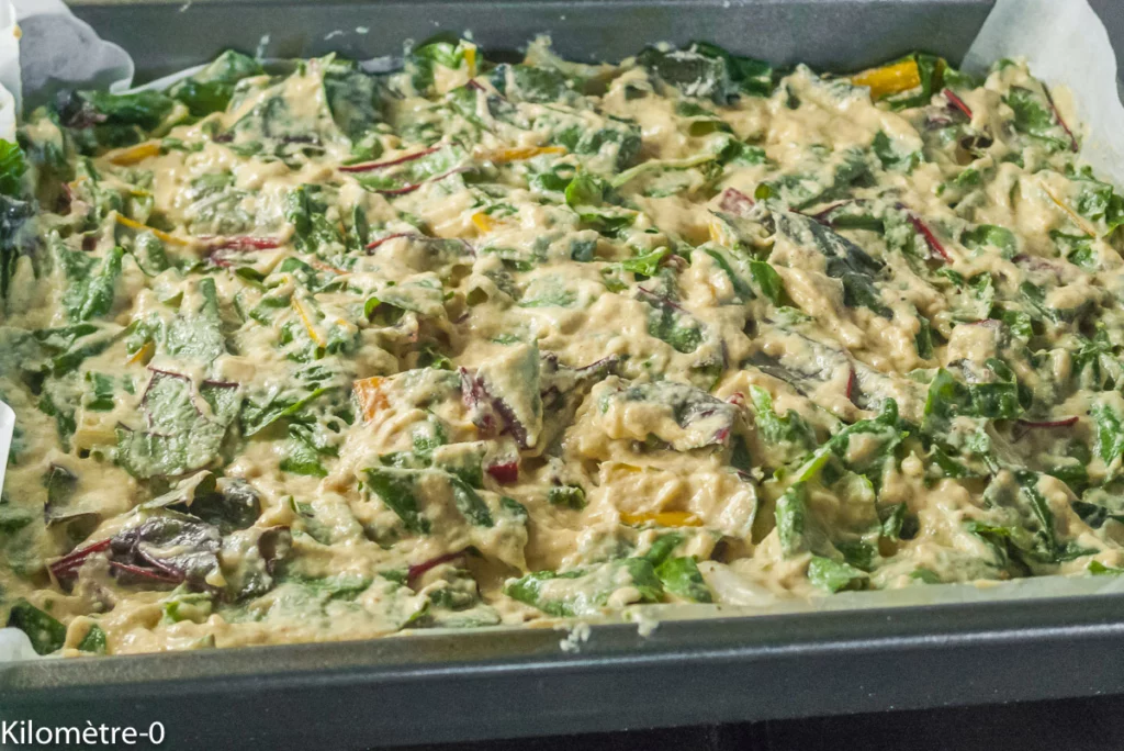 Carrés de cake aux blettes et fromage - Étape 6