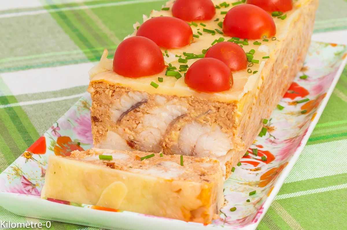 Photo de recette de terrine, poisson, lotte, merlu, tomates, facile, four vapeur, Kilomètre-0, blog de cuisine réalisée à partir de produits de saison et issus de circuits courts
