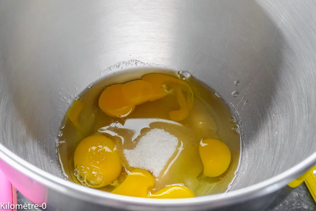 Gâteau du matin aux mûres et aux amandes - Étape 1