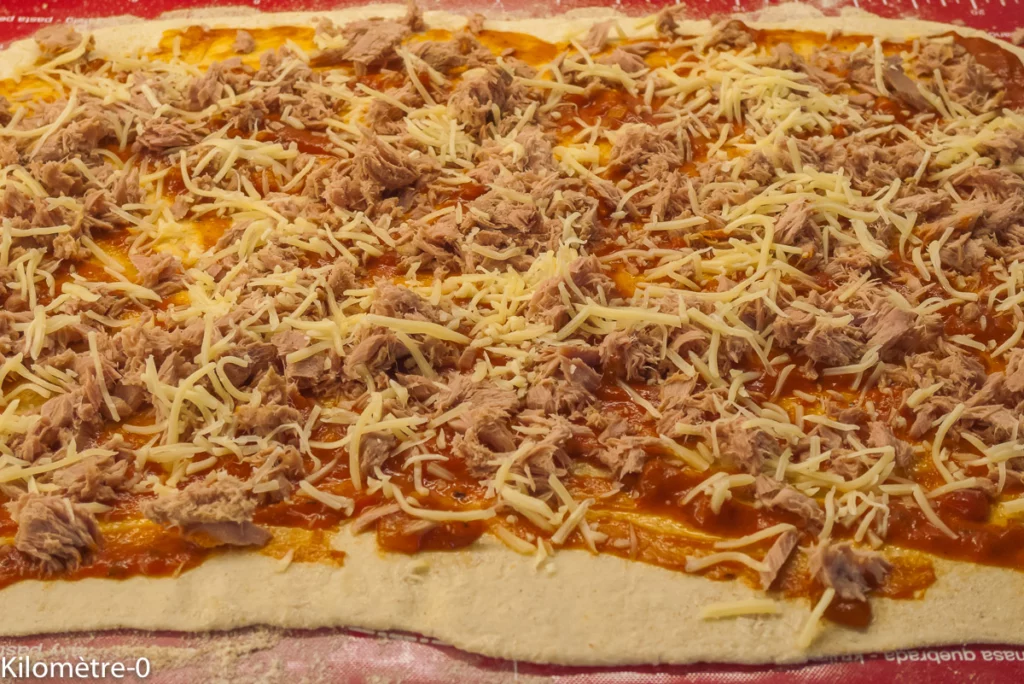 Pizza roulée au thon - Étape 6