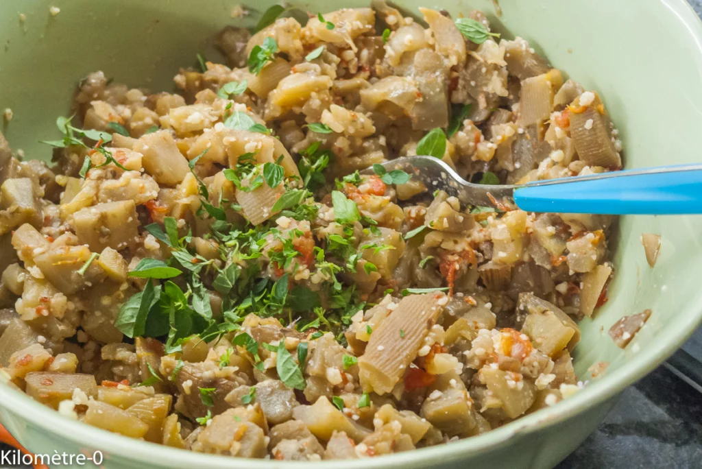 Hamburger d&rsquo;aubergines aux herbes - Étape 9