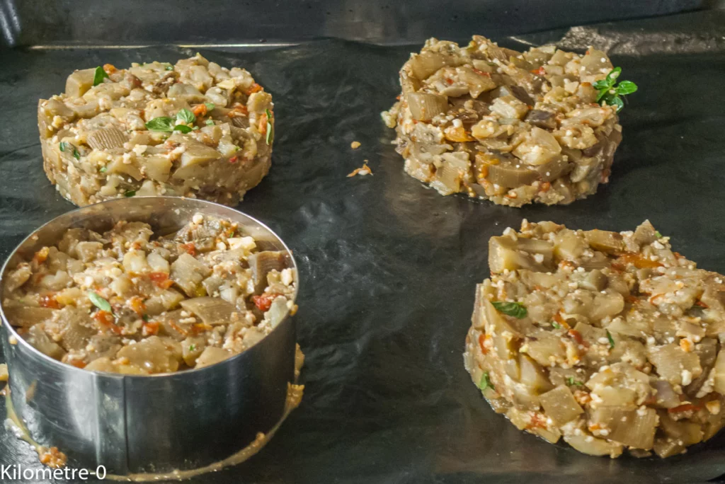 Hamburger d&rsquo;aubergines aux herbes - Étape 10