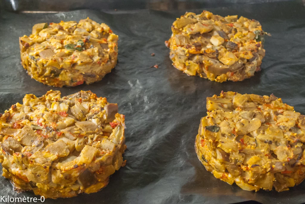 Hamburger d&rsquo;aubergines aux herbes - Étape 11