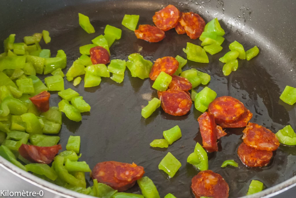 Moules aux poivrons, tomates et chorizo - Étape 4