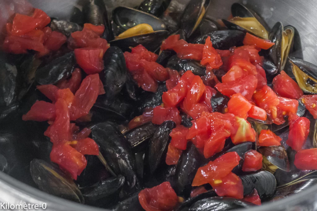 Moules aux poivrons, tomates et chorizo - Étape 7