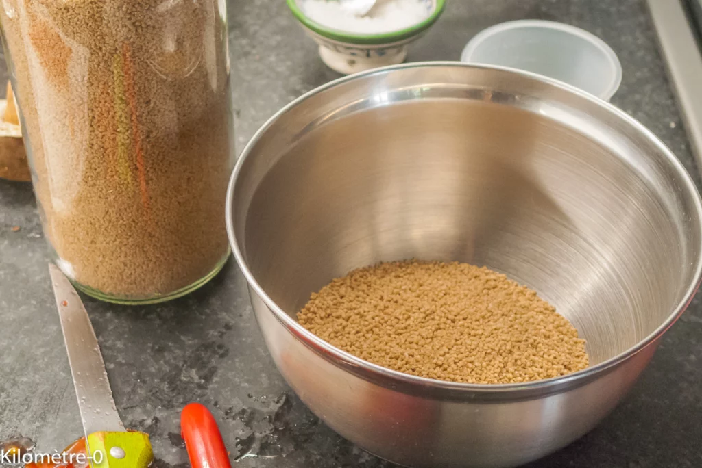 Taboulé sans cuisson aux crevettes - Étape 2