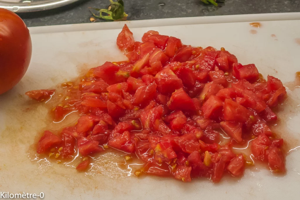 Taboulé sans cuisson aux crevettes - Étape 3