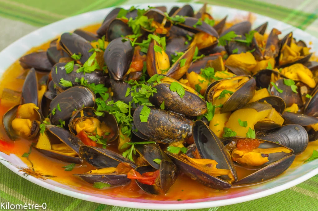 Moules aux courgettes, curry et fêta - Étape 8
