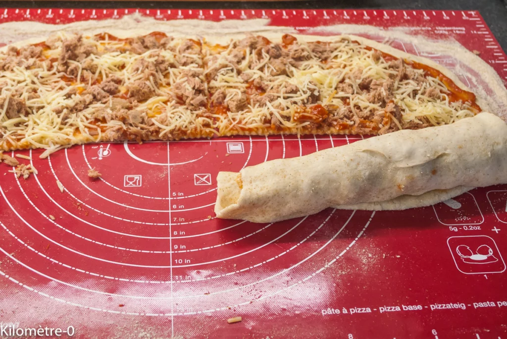 Pizza roulée au thon - Étape 7