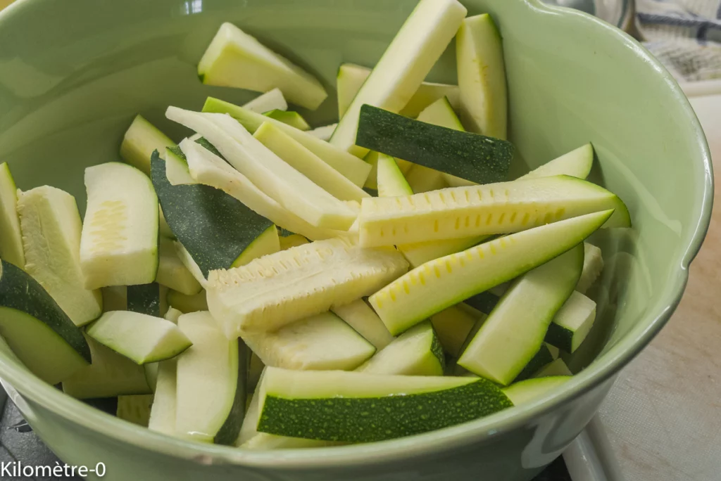 Frites de courgettes - Étape 1