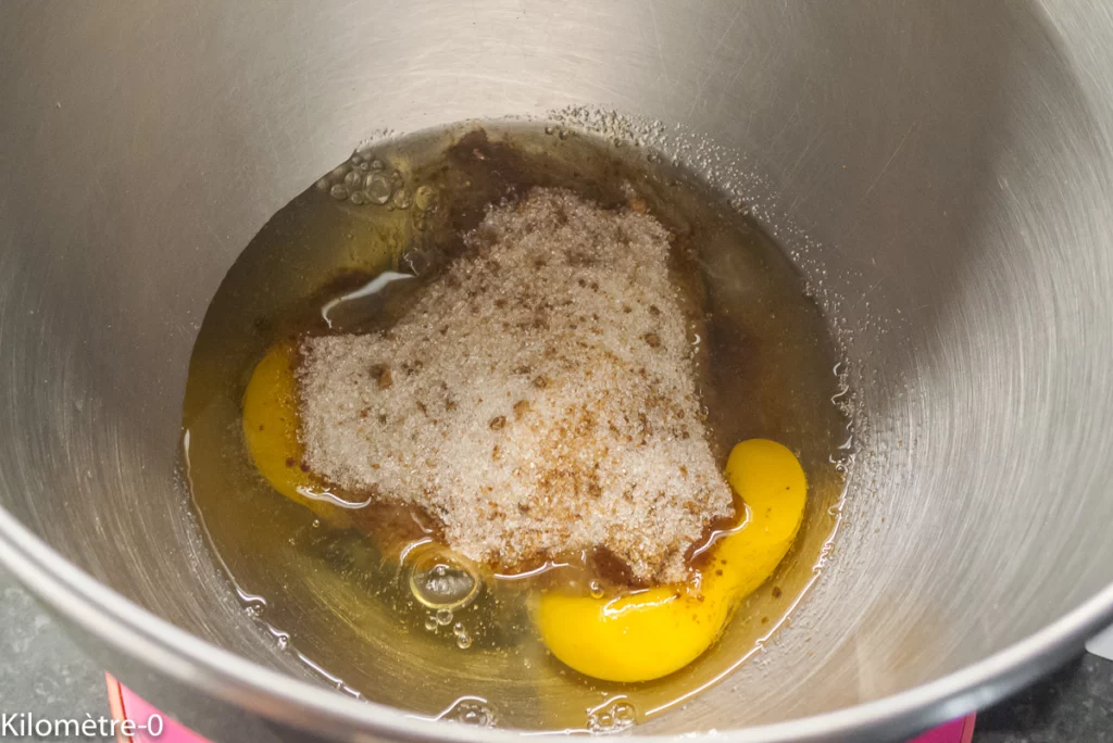 Gâteau du matin mûres, amandes, litchi - Étape 2