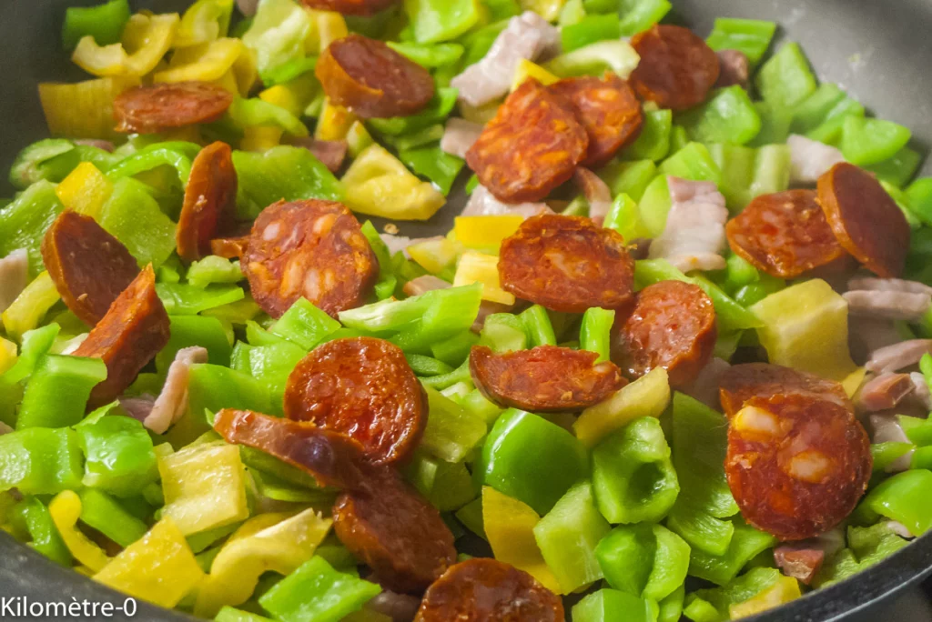 Pâtes aux poivrons et chorizo - Étape 5