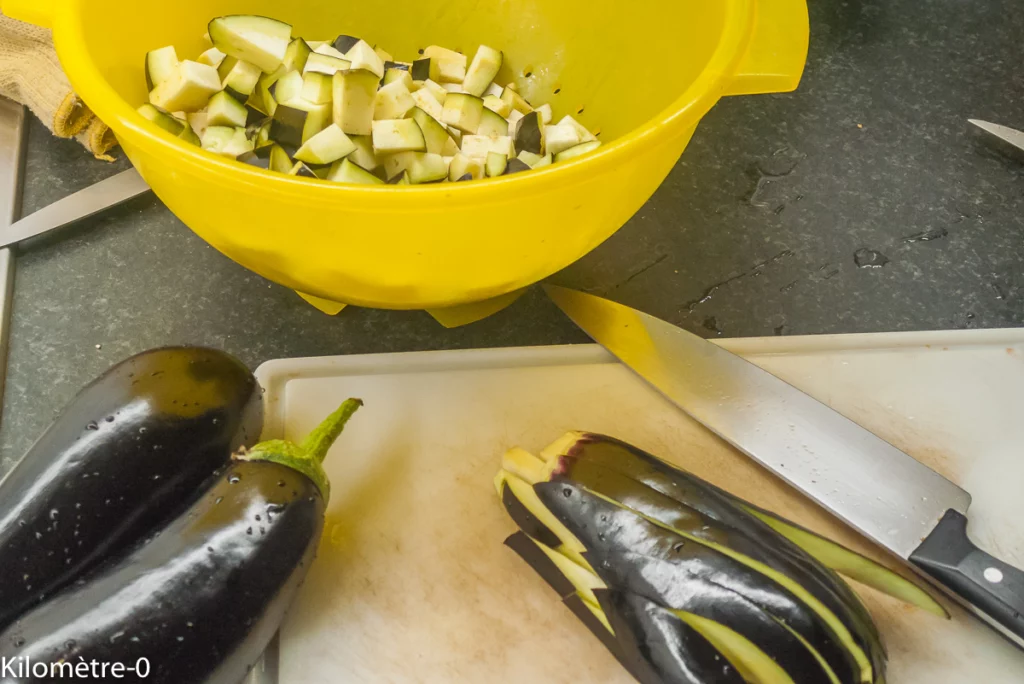 Poivrons farcis aux aubergines et aux pois chiches - Étape 2