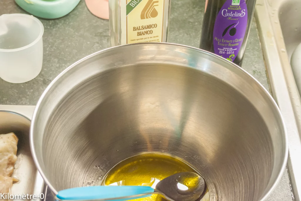 Salade de haricots verts au bar, olives et oeufs - Étape 4