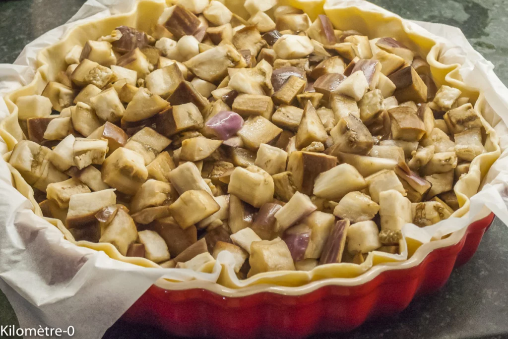 Quiche aux aubergines et au thon - Étape 6