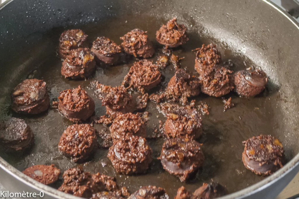 Salade de boudin noir aux pommes - Étape 5