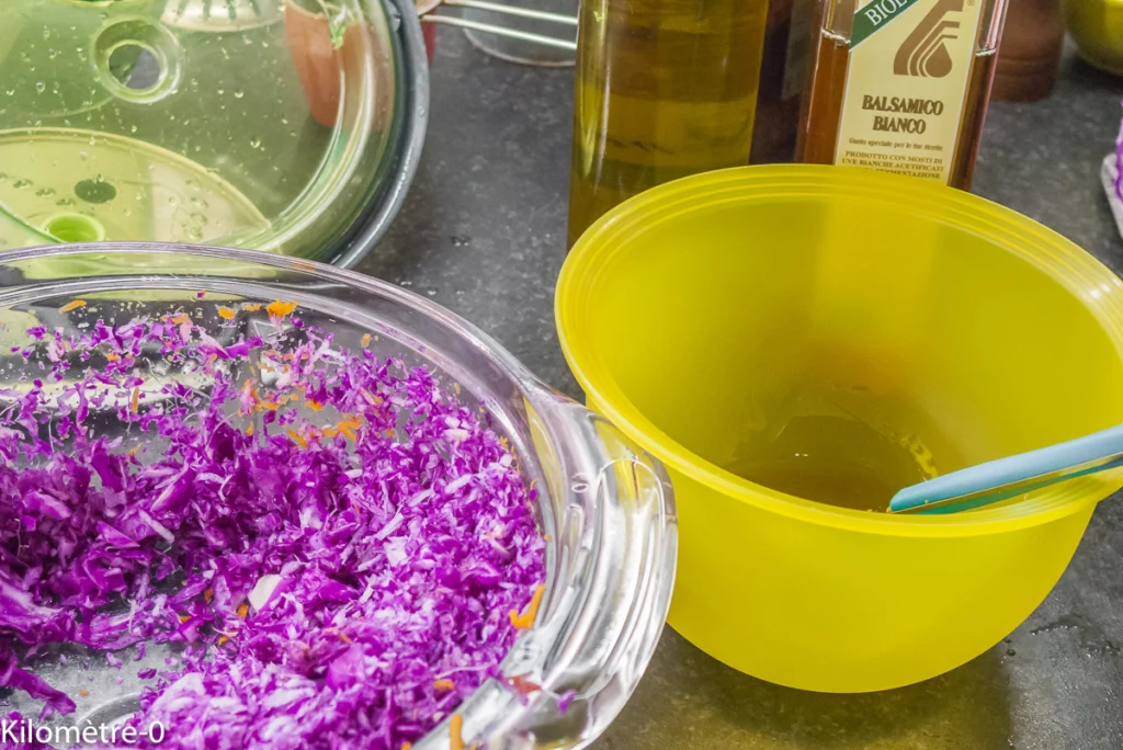 Roulé de jambon blanc au chou rouge et carotte - Étape 4