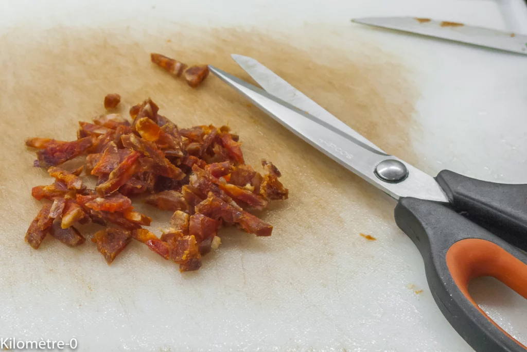 Oeufs nuage au chorizo, salade de chou fleur - Étape 3