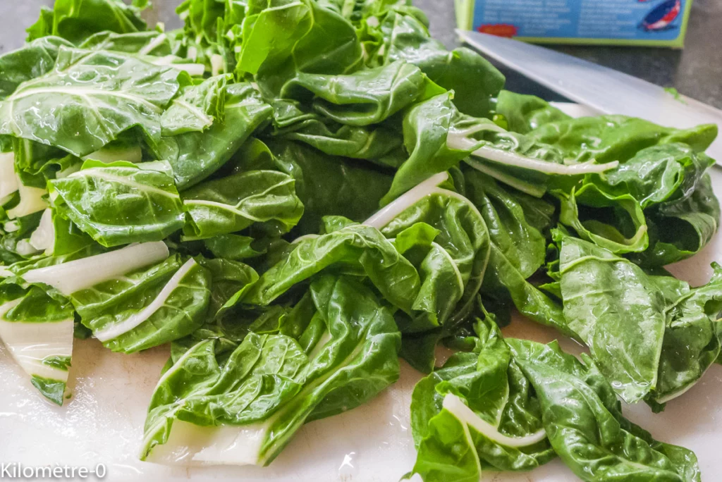 Gratin de semoule d&rsquo;épeautre aux blettes - Étape 1