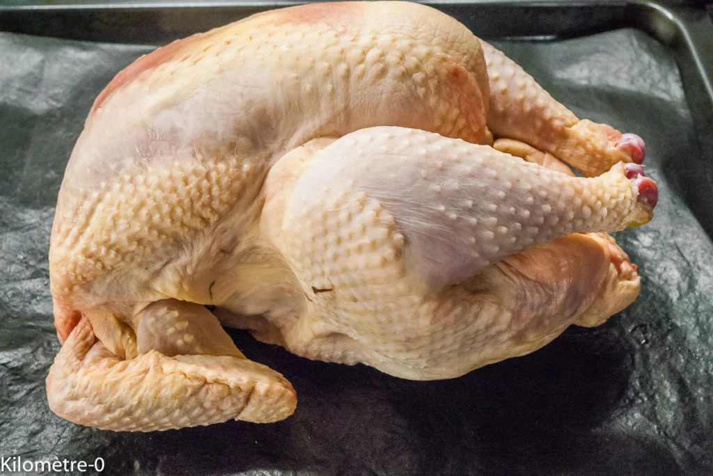 Poulet rôti, courgettes aux épices, châtaignes et cèpes aux poivrons - Étape 1