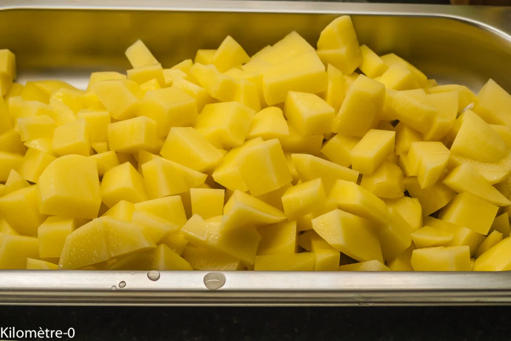 Salade de haricots verts, pommes de terre et oeufs - Étape 1