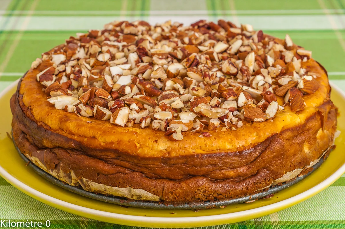 Photo de recette de cheesecake, sirop d'érable, fruits secs, facile, dessert, léger, Kilomètre-0, blog de cuisine réalisée à partir de produits de saison et issus de circuits courts