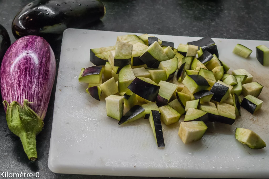 Bar aux aubergines et aux cèpes - Étape 3