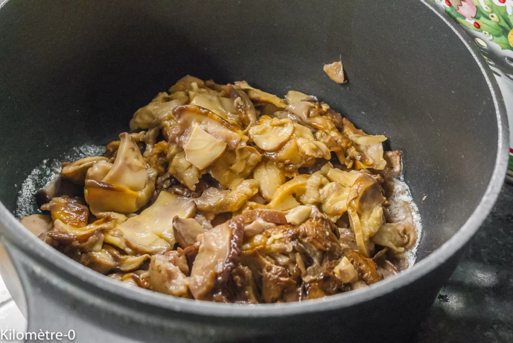 Bar aux aubergines et aux cèpes - Étape 2