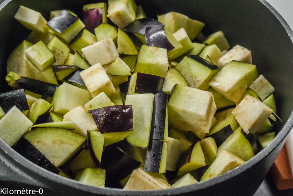 Bar aux aubergines et aux cèpes - Étape 4